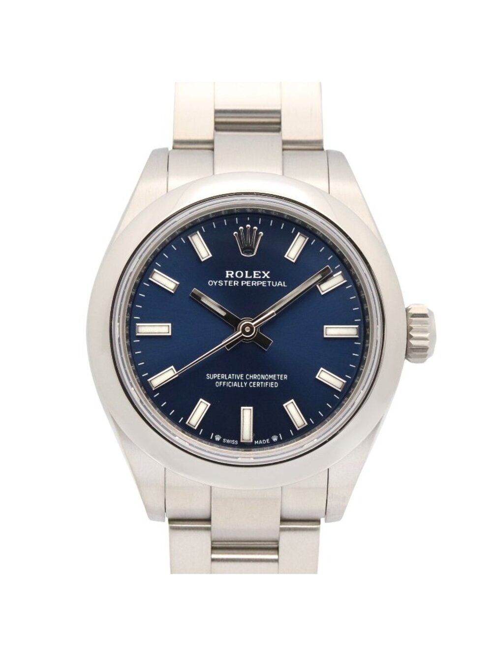 Rolex Watch Oyster Perpetual BL BA Stainless Steel